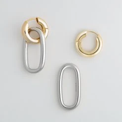 Machete Oval Link Charms In Silver