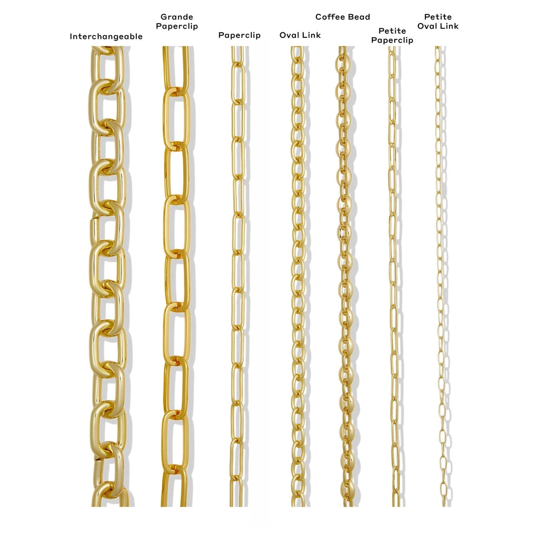 Machete Paperclip Chain Layered Necklace In Mixed Metals 4 Machete Paperclip Chain Layered Necklace In Mixed Metals