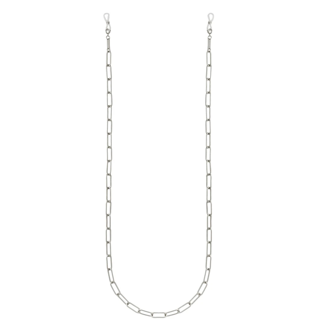 Machete Eyewear Chains Paperclip Sunglass + Mask Chain In Silver 3 Machete Eyewear Chains Paperclip Sunglass + Mask Chain In Silver