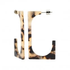Machete Parc Earrings In Blonde Tortoise