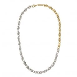 Machete Petite Coffee Bead Necklace In 3/4 Silver