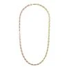 Machete Petite Coffee Bead Necklace In Gold + Rose Gold Split
