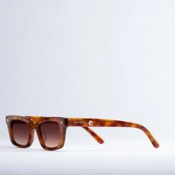 Machete Ruby Sunglasses In Dark Tortoise Stripe