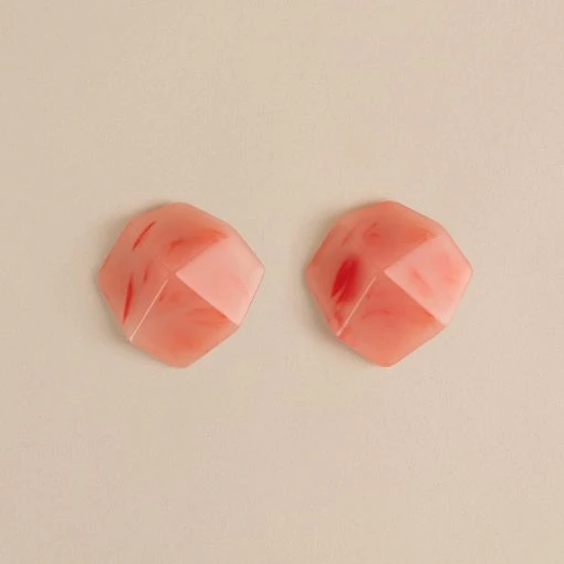 Machete Jewelry Sculpture Studs In Bright Pink 6 Machete Jewelry Sculpture Studs In Bright Pink